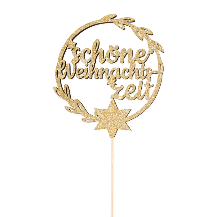 Holz Stecker "schöne Weihnachtszeit" 23494