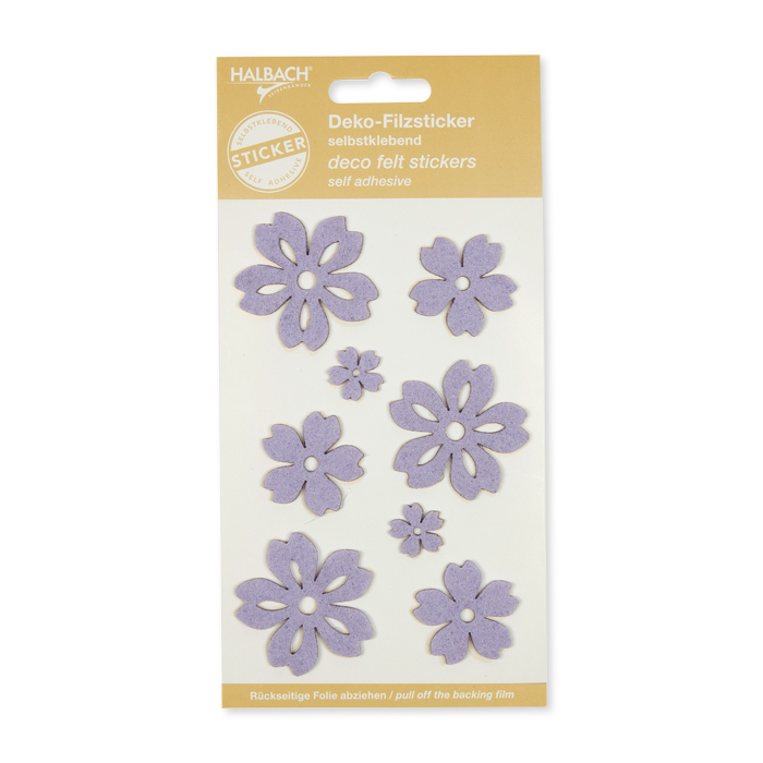 Filz-Sortiment "Blüten" selbstklebend 3 Größen im Set 62341