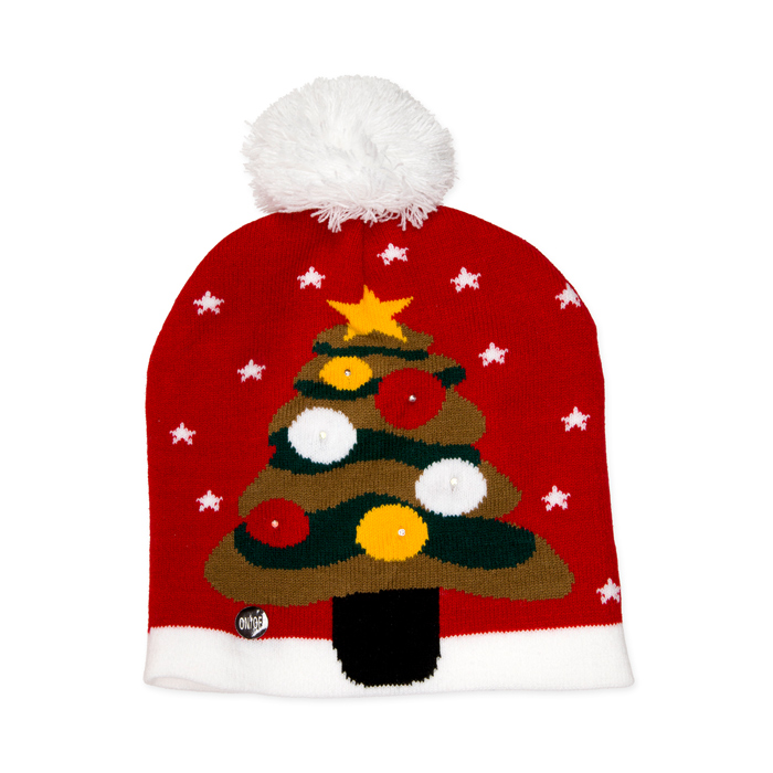 LED-Weihnachtsmütze "Baum", Weihnachtsmarkt-/ Party-Mütze 96114