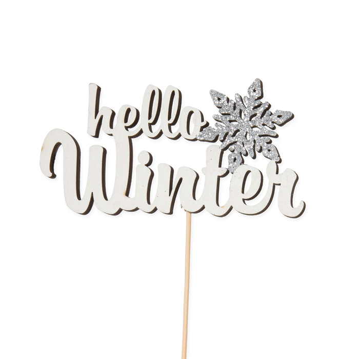 Holz-Stecker "hello Winter" 23335
