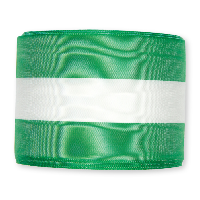 Nationalband / Vereinsband / Flaggenband, grün/weiß/grün 50 mm 1070