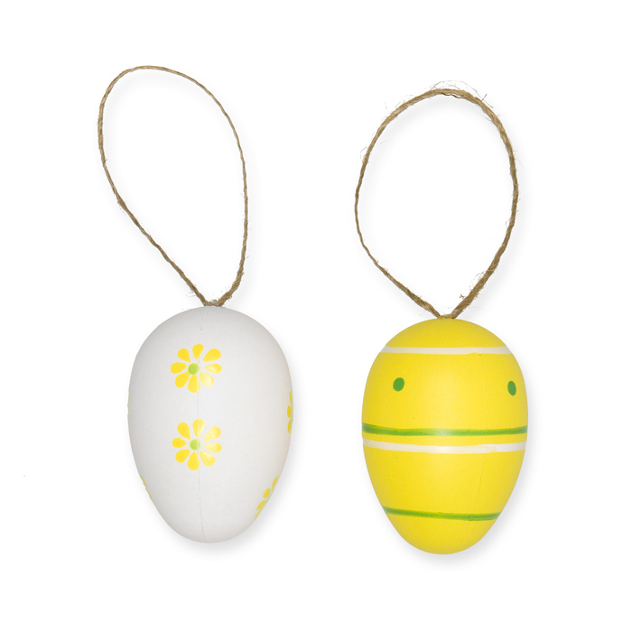 Plastik Ostereier mit Jutehänger 17601