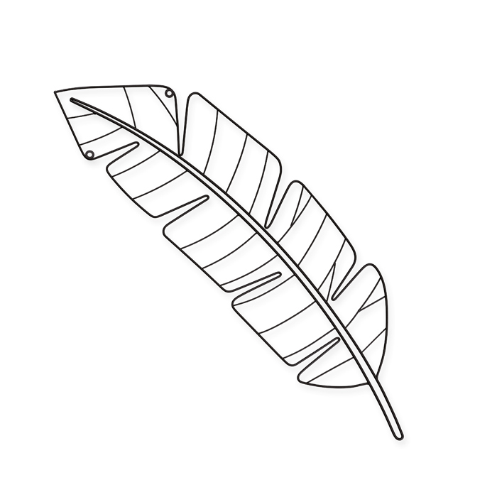 Metall-Wanddeko "Feder" 22302