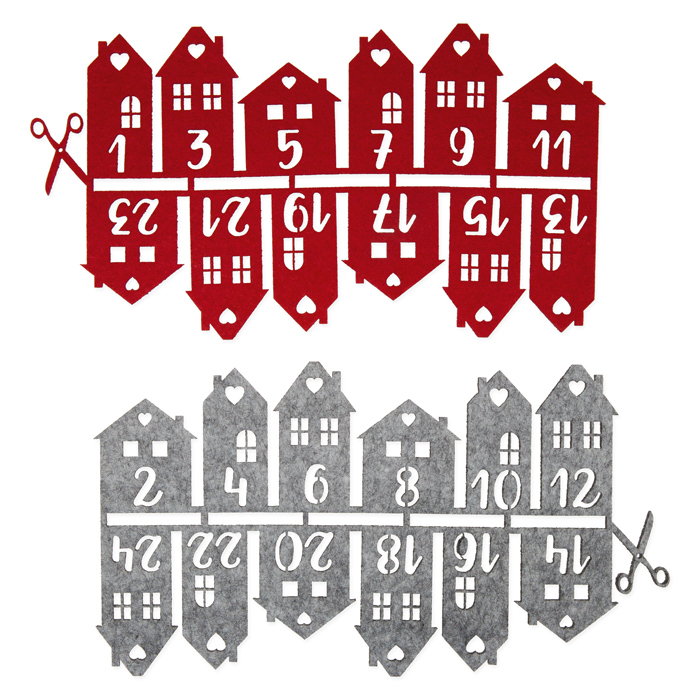 Filz-Adventskalender "Häuser" 23342