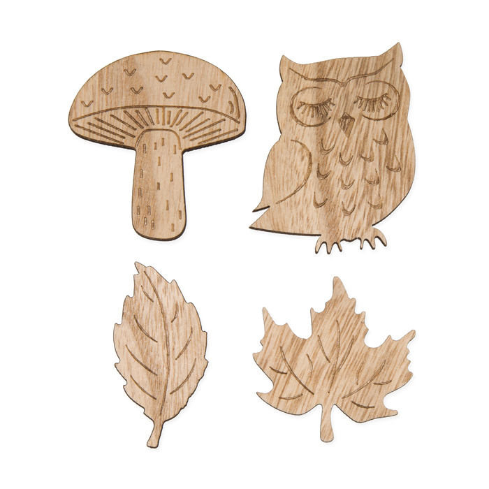 Holz-Streudeko "Herbst" mit einseitiger Lasergravur 23437