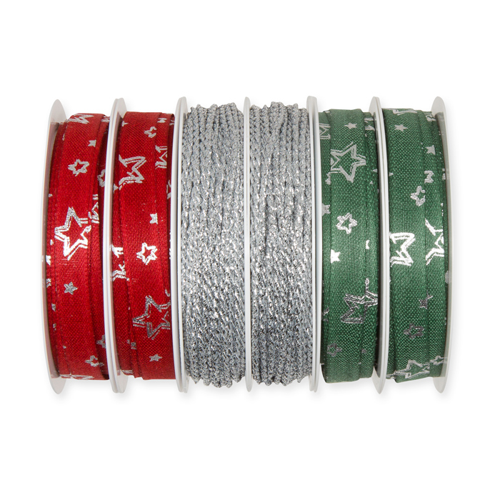 red/dark sage/silver