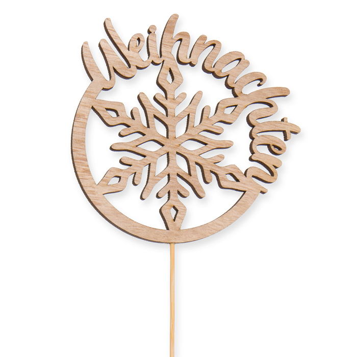 Holz-Stecker "Weihnachten" Ø ca. 10cm 23234