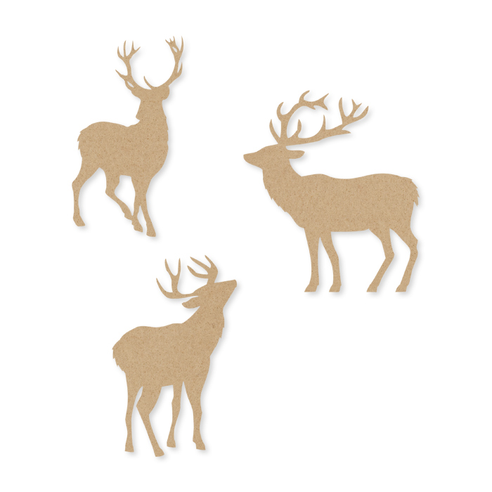 Filz-Sortiment "Hirsche" 3 Formen im Set 61953