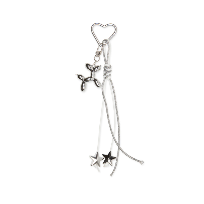 Taschenanhänger, Schlüsselanhänger "Ballonhund + Sterne", Taschendeko, Bag Charms, Trend-Accessoires 21607