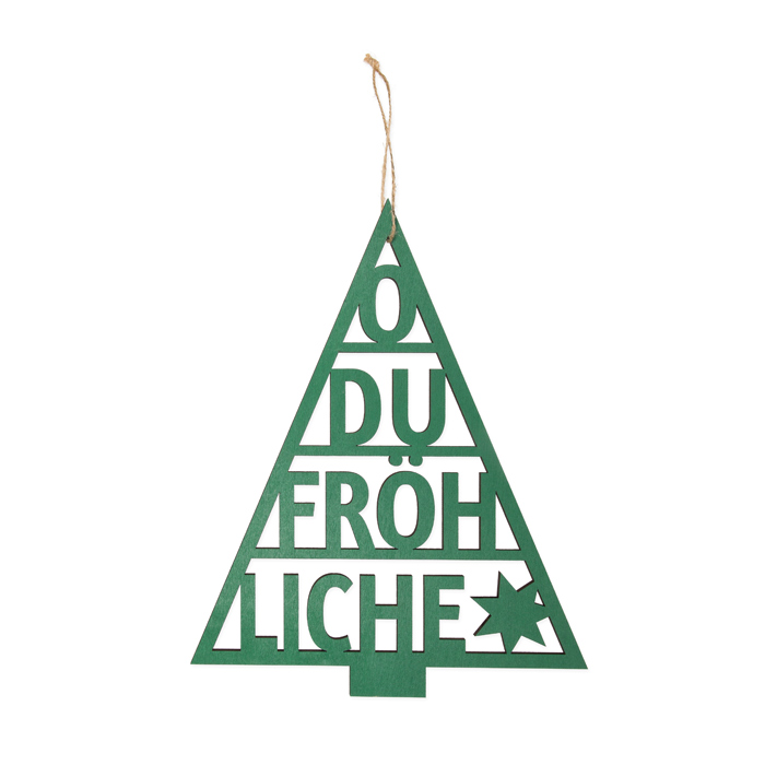 Holz-Hänger "O DU FRÖHLICHE", Wanddeko, Dekohänger 23442