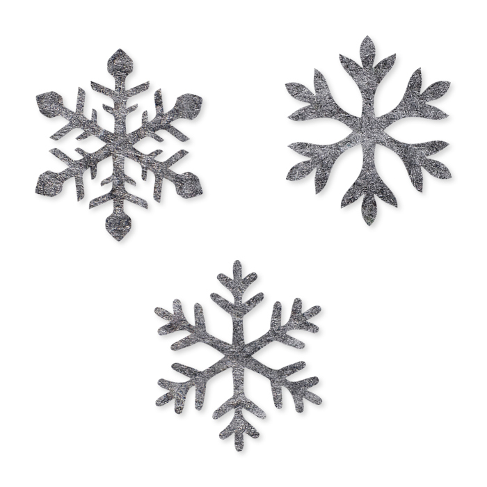 Filz-Sortiment "Eiskristalle" 3 Formen im Set 61966