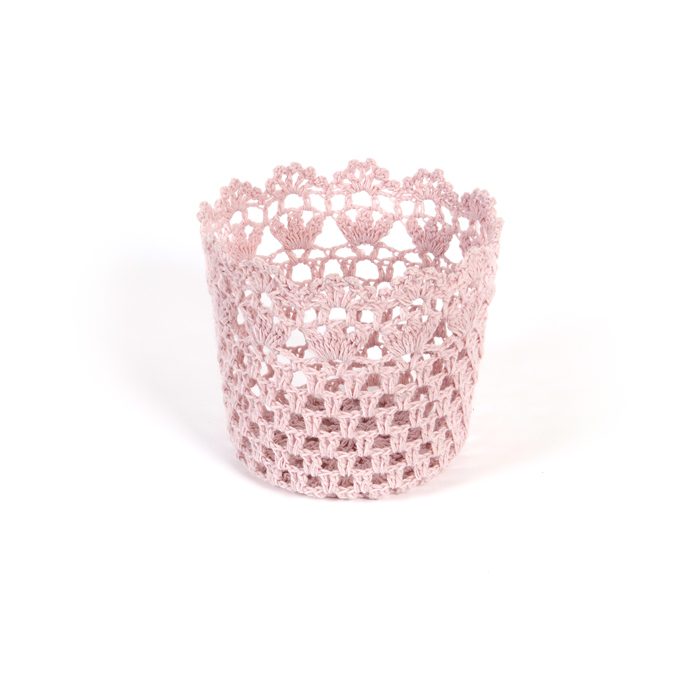 Umtopf aus gehärteter Baumwoll-Häkelspitze 43611