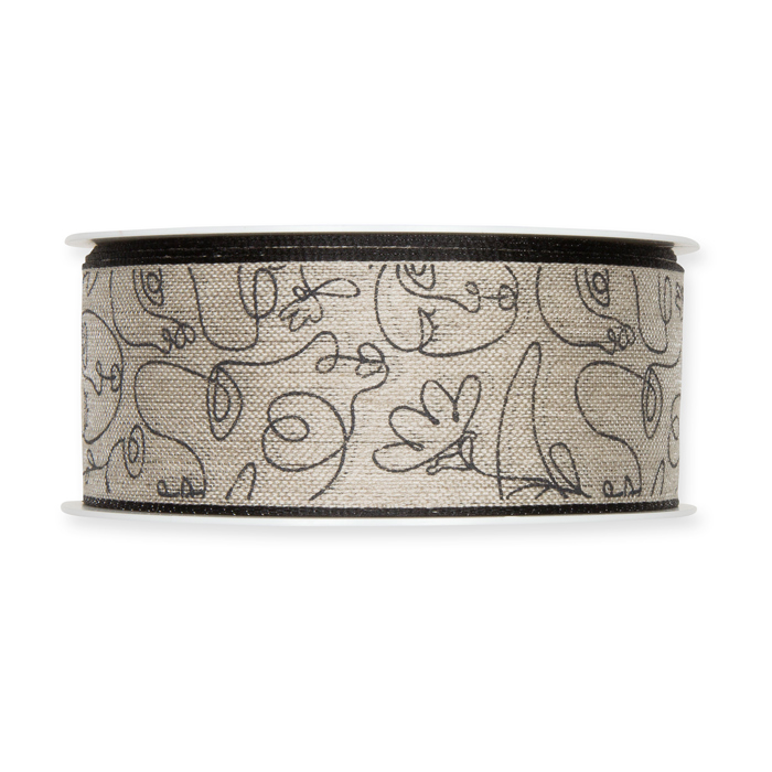 Leinen-Druckband "Gesichter" 1052