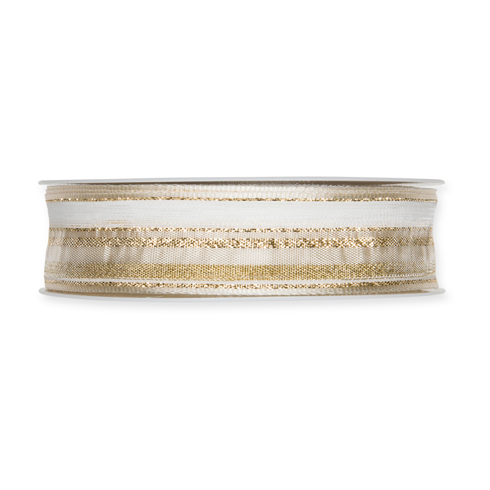 Weihnachtsband Lurexstreifen Gold 1143