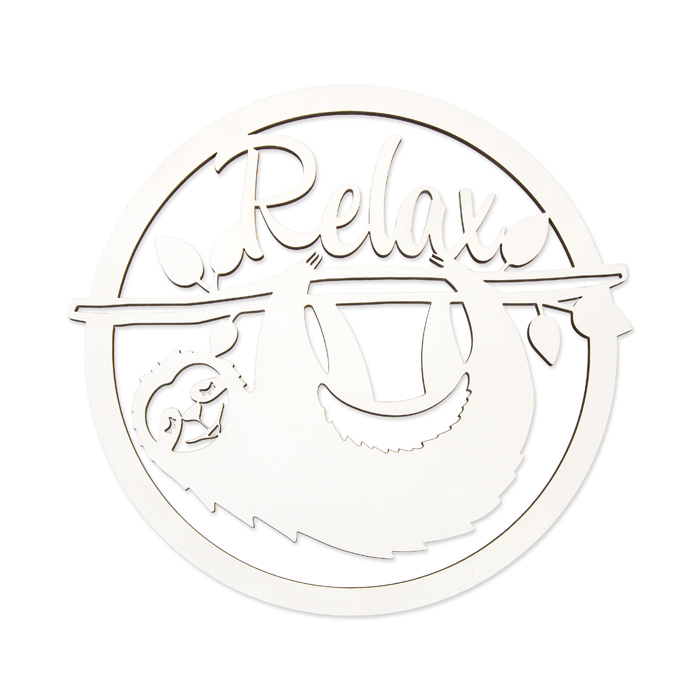 gelaserter Holz Hoop "Relax" 23201