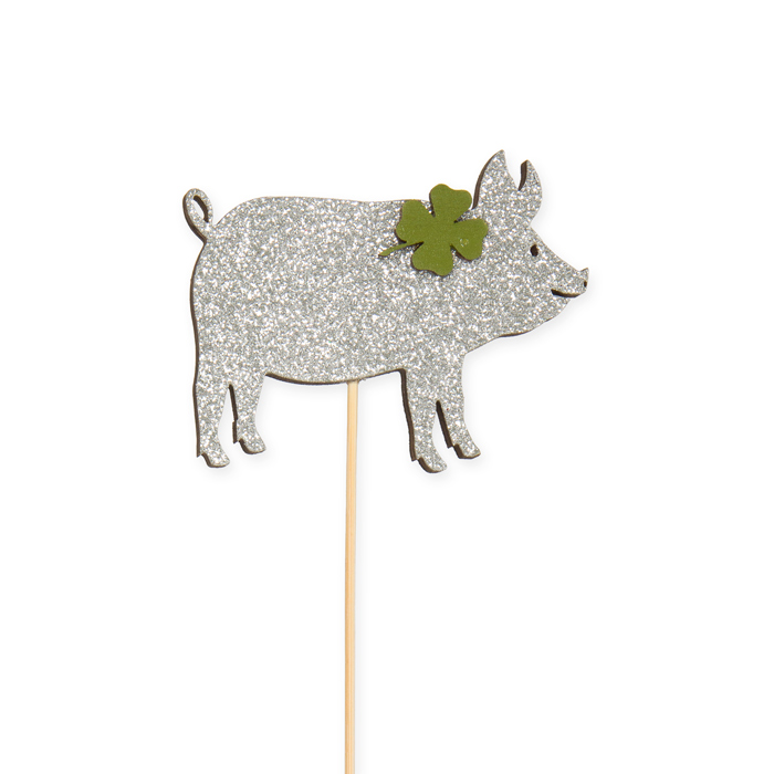 silver glitter/green