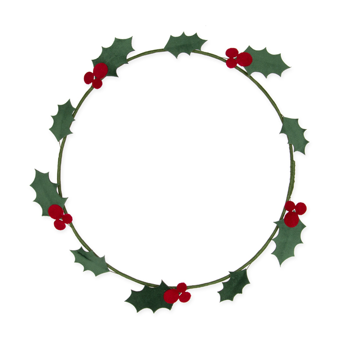 Floraler Deko-Hoop "Ilex mit Beeren" Ø 25cm 98034