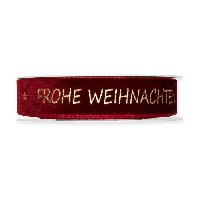 Samt-Druckband "Frohe Weihnachten" 1090