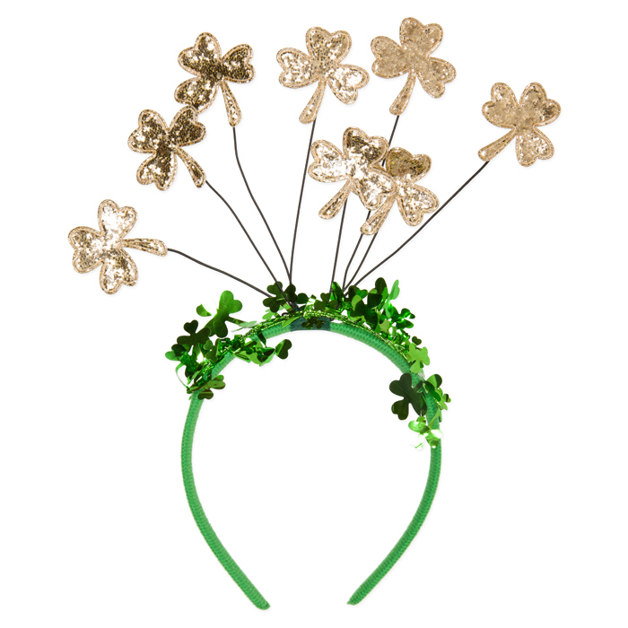 Silvester-Haarreif "Glücksklee", Kopfschmuck Silvester 88139