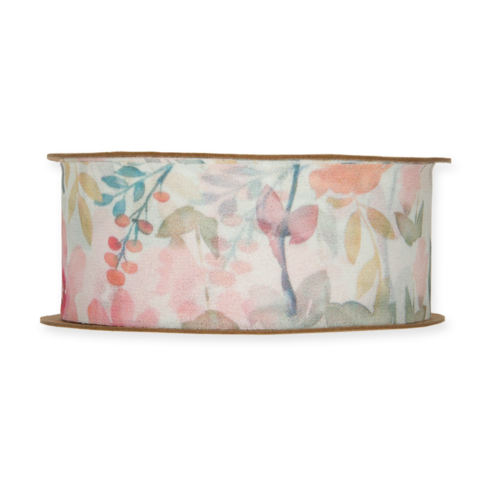 Chiffonband "Aquarell-Blüten" 93202