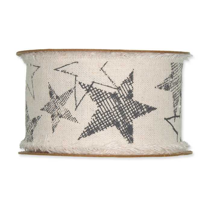 Bedrucktes Baumwollband "Sterne" 24017