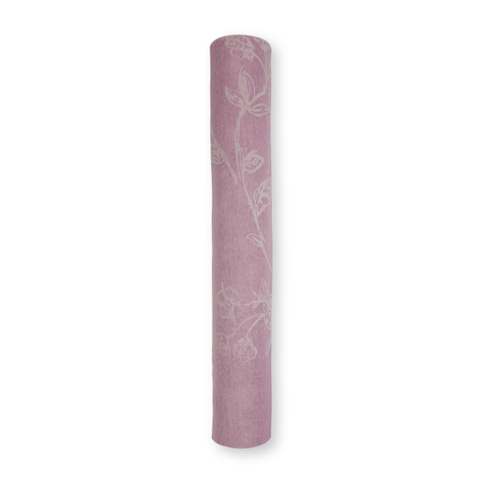 Dekostoff Leinenoptik mit Flockdruck "Blumenranke" 9581