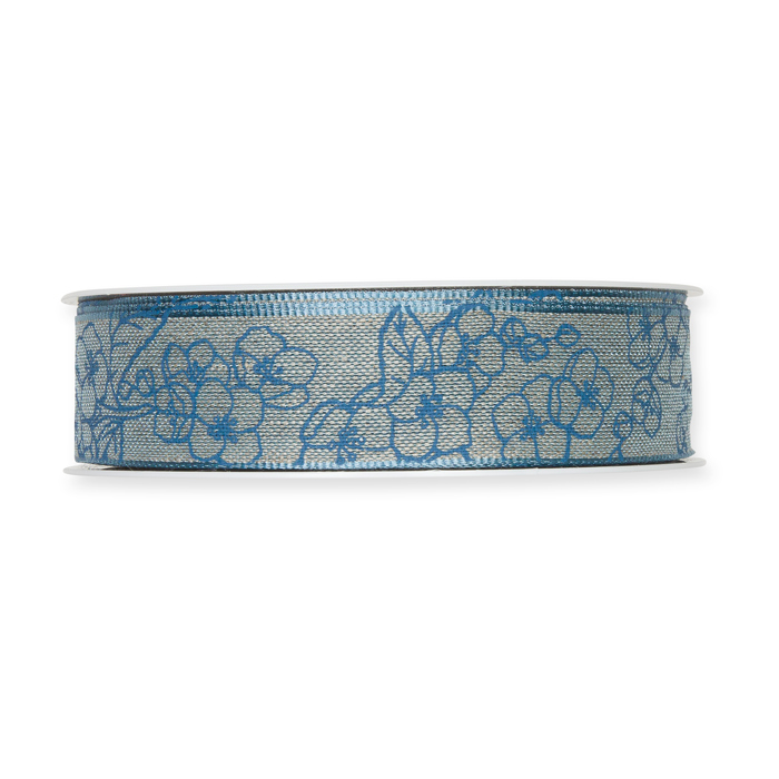 Leinen-Druckband "Blüten" 160