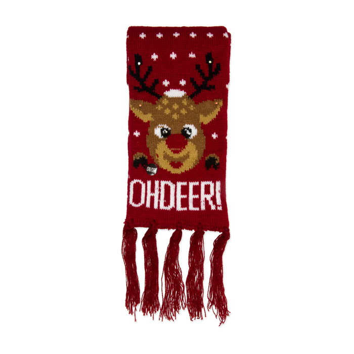 LED-Weihnachtsschal "OH DEER", Strickschal, Winterschal 96208