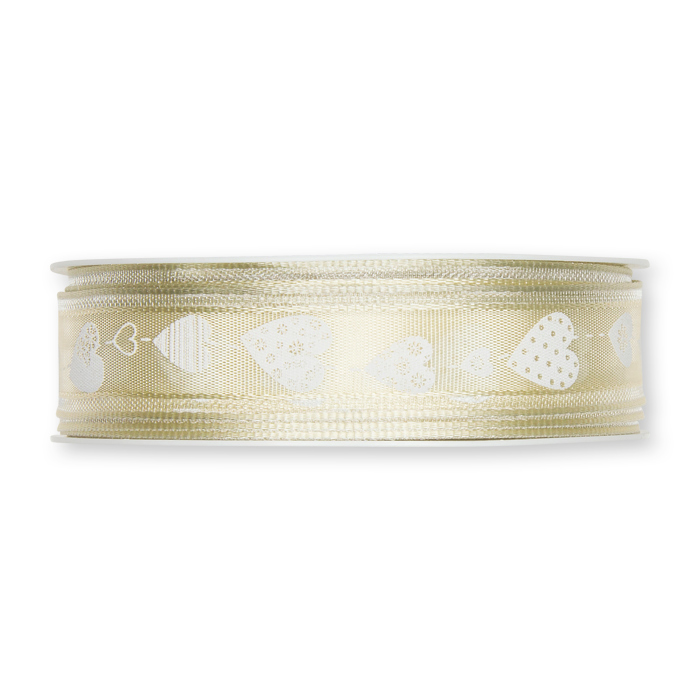 Druckband "Herzen" mit transparenten Streifen 321