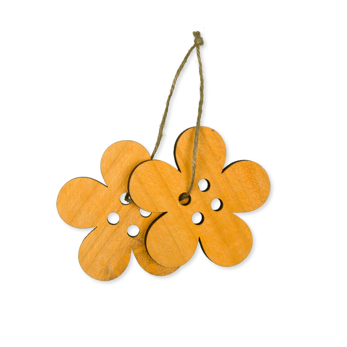 Holz-Knöpfe "Blüten" 16575