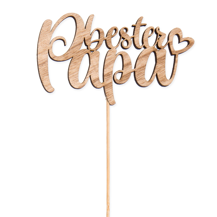 Holz-Stecker "bester Papa" 23205