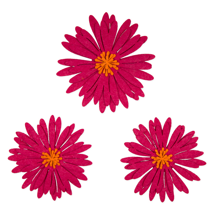 Filzdeko "Blüten", Filzblumen 23543