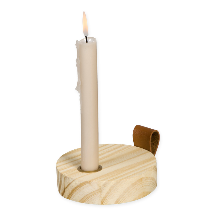Kiefernholz-Kerzenhalter Ø 12 cm 63646