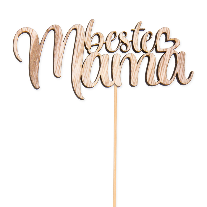 Holz-Stecker "beste Mama" 23204