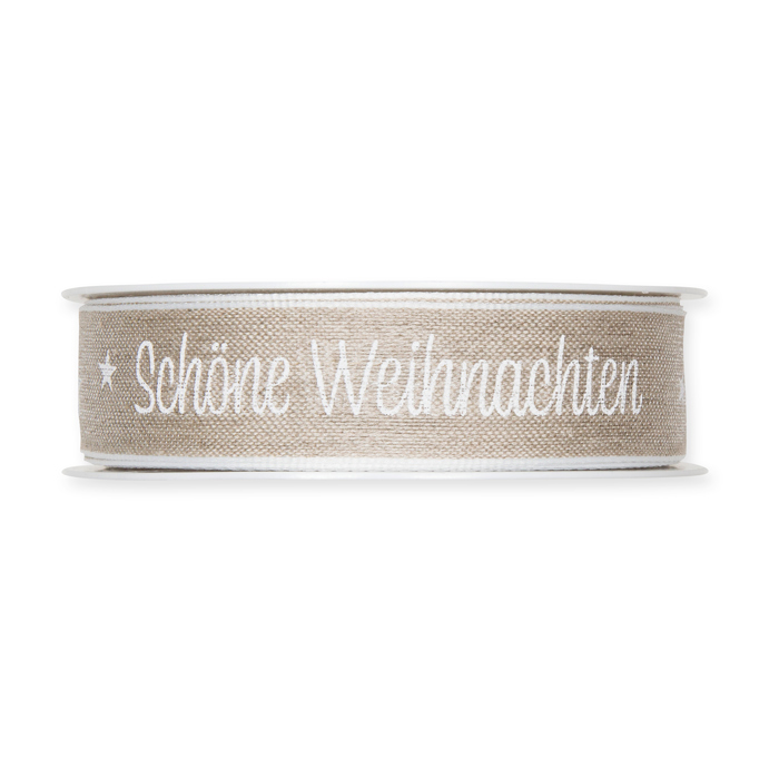 Leinen-Druckband "Schöne Weihnachten" 1058