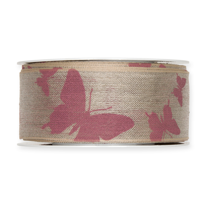 Leinen-Druckband "Schmetterlinge" 1688