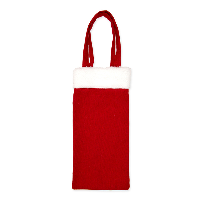 Flaschentasche "Nikolaus" mit Kunstfell 98162
