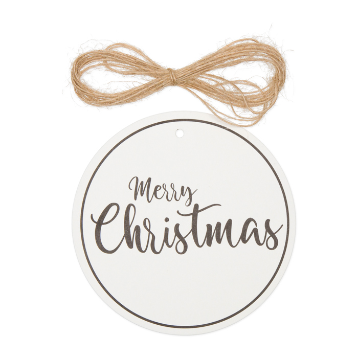 Papieranhänger "Merry Christmas" Ø 10cm 19929
