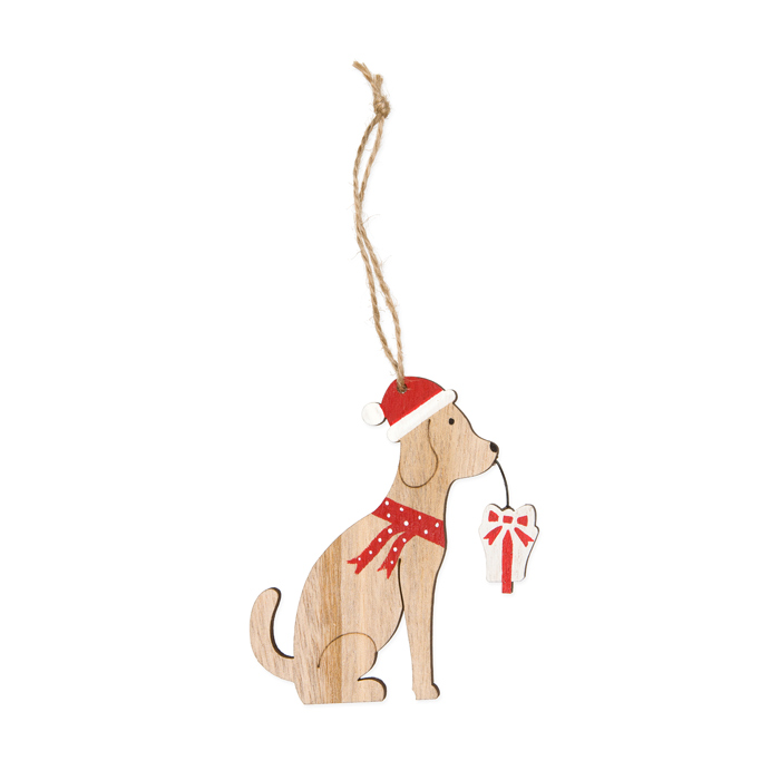 Holz-Hänger "Hund", Weihnachtsanhänger 23519