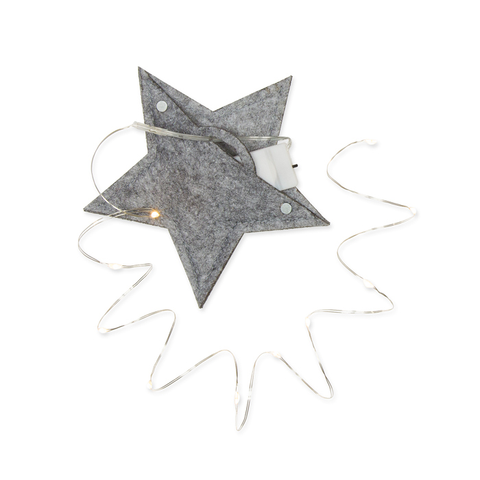 LED-Deko "Filzstern" mit 2 Magneten 23191