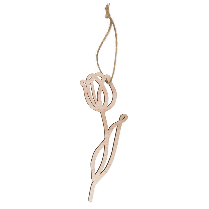 Holz-Hänger "Blume", one line, line art 23388