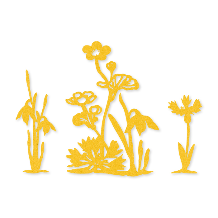 Filz-Sortiment "Blumen" selbstklebend 3 Formen im Set 11956
