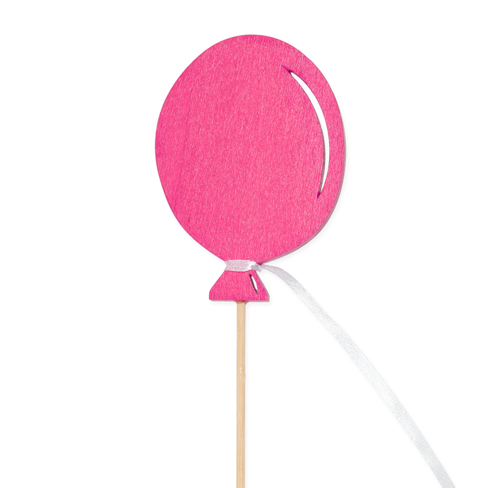 Holz-Stecker "Ballon", Pflanzenstecker Blumenstecker cake topper 23389