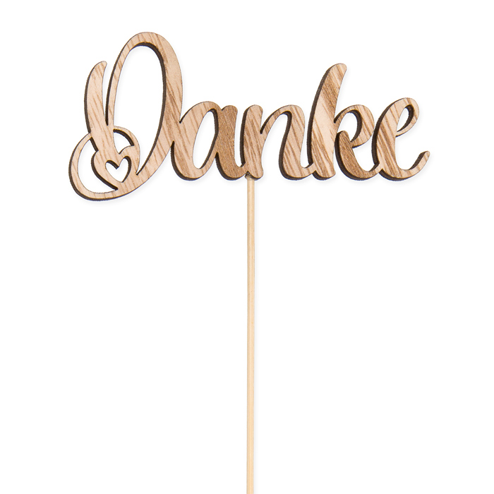 Holz-Stecker "Danke" 23202