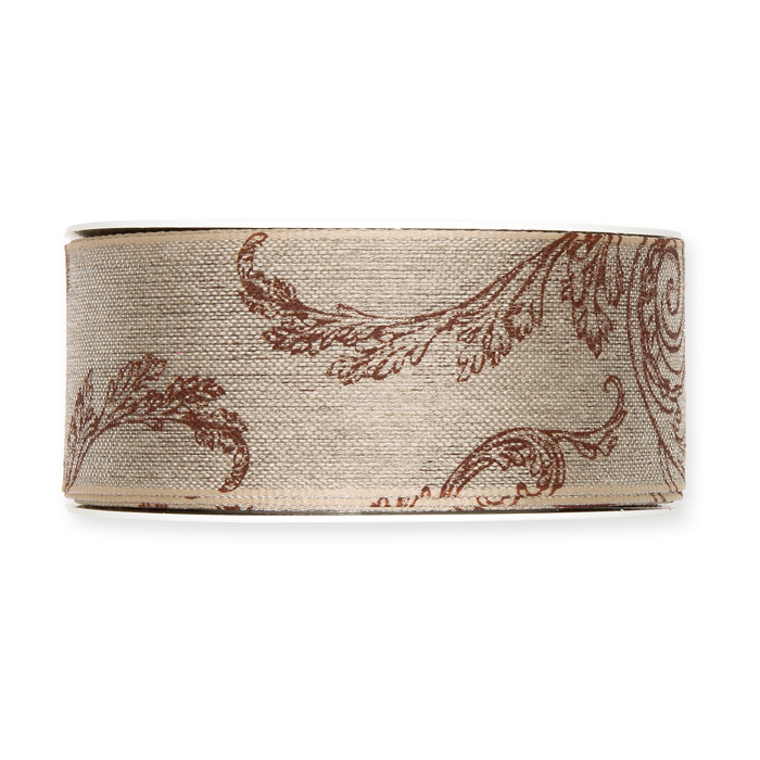 Leinen-Druckband "Farn" 1206