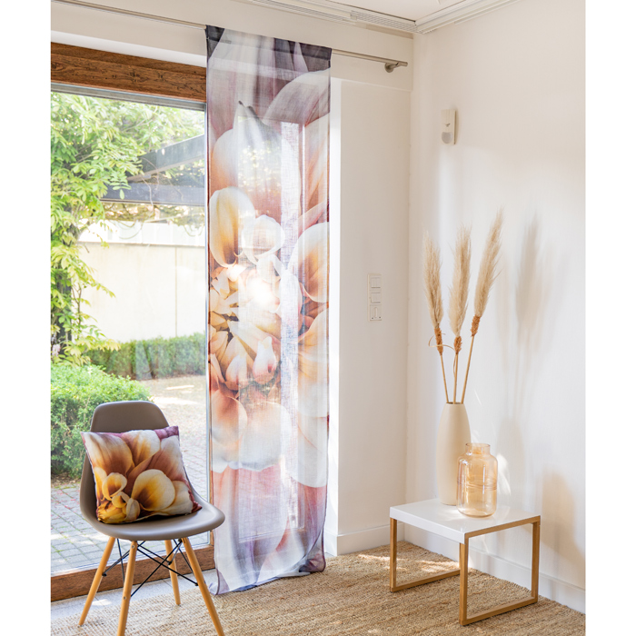 Halbtransparenter Vorhang "Dahlie" 74812