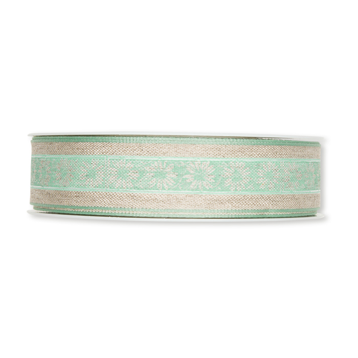 Leinen-Druckband "Blüten" 607