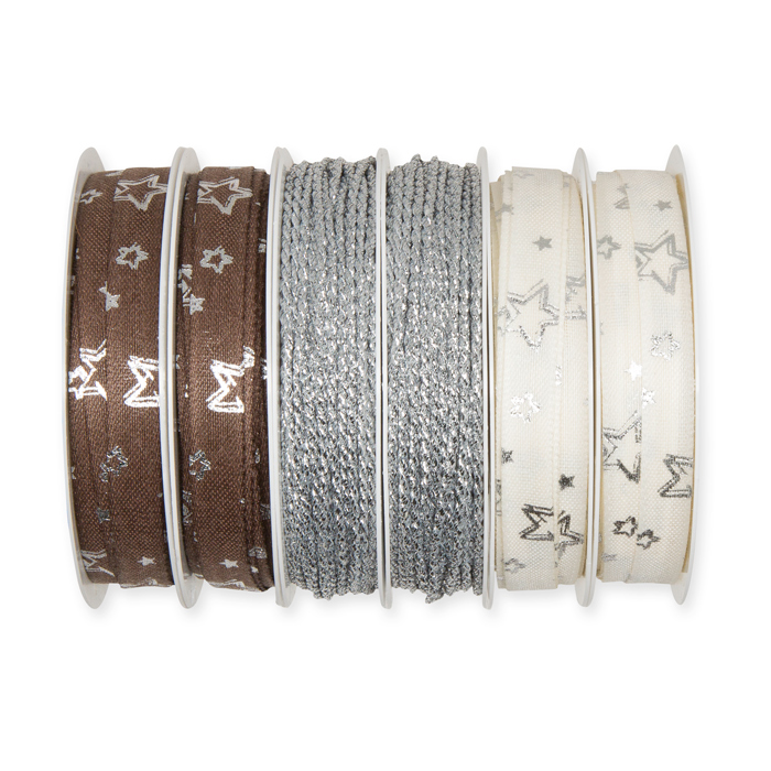 cream/brown/silver