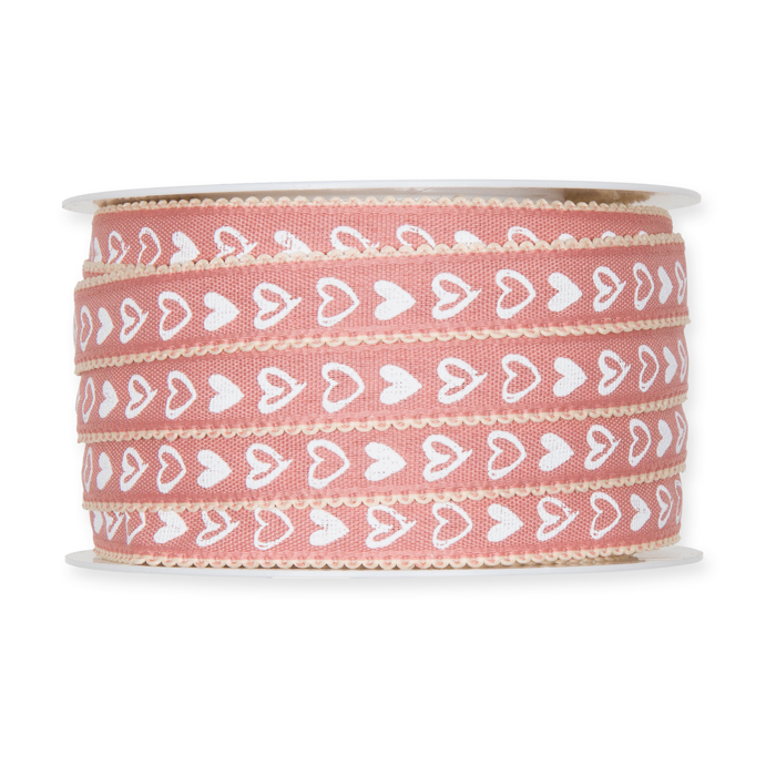 Druckband "Herzen",  / feine Bogenkanten 910
