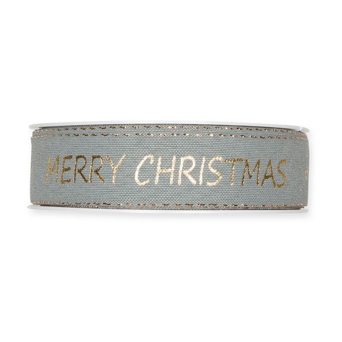 Druckband "Merry Christmas" mit Lurexkanten 1007